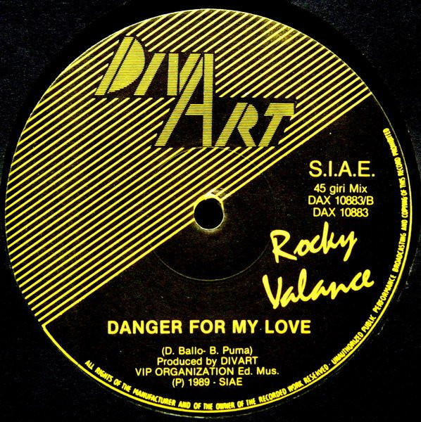 Rocky Valance - Jessica / Danger For My Love | Divart (DAX 10883) - 4