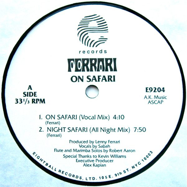 Lenny Ferrari - On Safari | E Records (E9204) - 2 Lenny Ferrari - On Safari | E Records (E9204) - 2
