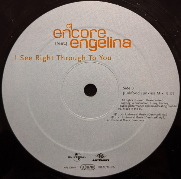 DJ Encore Feat. Engelina - I See Right Through To You | Urban (015 570-1) - 4 DJ Encore Feat. Engelina - I See Right Through To You | Urban (015 570-1) - 4