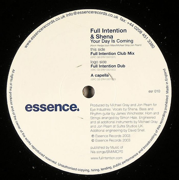 Full Intention & Shena - Your Day Is Coming | Essence Records (esr010) - 3 Full Intention & Shena - Your Day Is Coming | Essence Records (esr010) - 3