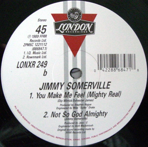 Jimmy Somerville - Mighty Real (Remix) | London Records (LONXR 249) - 4