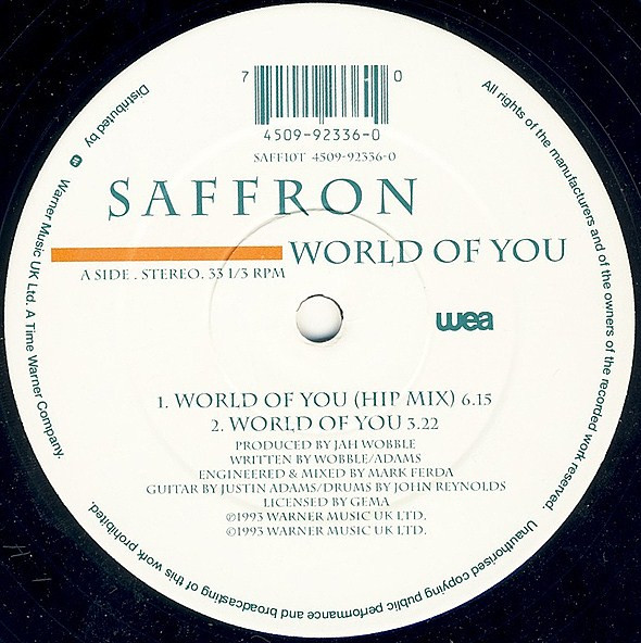 Saffron - World Of You | WEA (SAFF10T) - 3