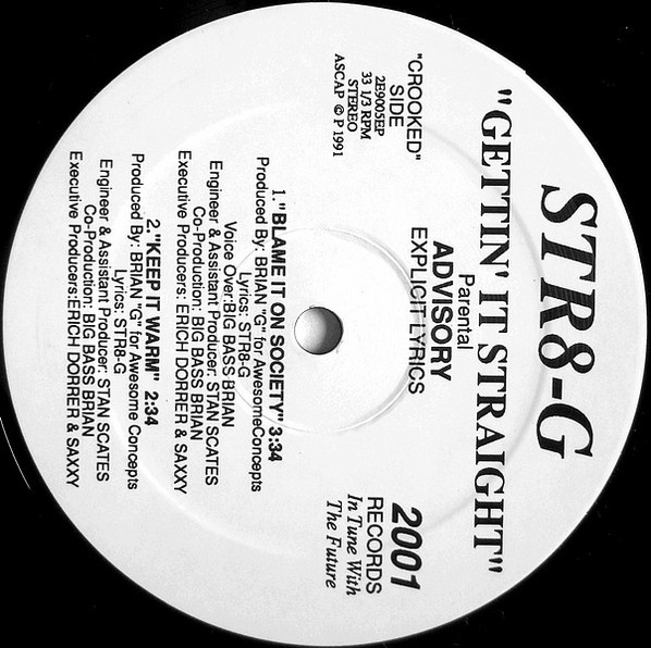 Str8-G - Gettin' It Straight | 2001 Records (2E9005EP)