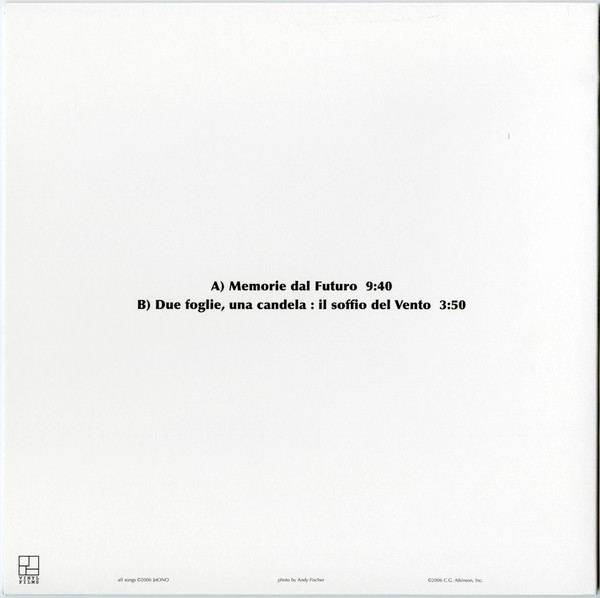 Mono - Memorie Dal Futuro | Vinyl Films (VR 20033) - 2