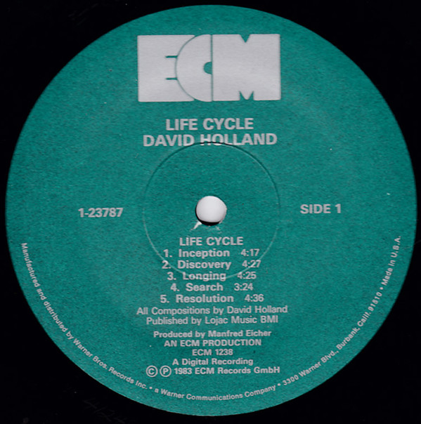 David Holland - Life Cycle | ECM Records (ECM 1238) - 3 David Holland - Life Cycle | ECM Records (ECM 1238) - 3