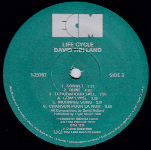 David Holland - Life Cycle | ECM Records (ECM 1238) - 4 David Holland - Life Cycle | ECM Records (ECM 1238) - 4