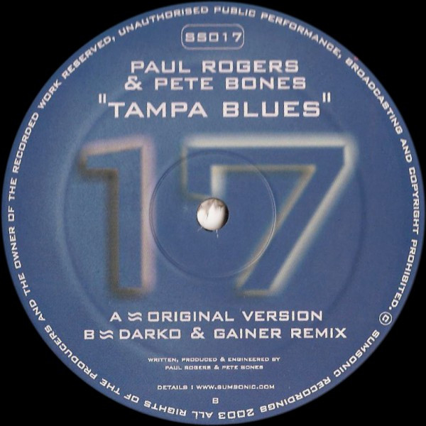 Paul Rogers & Pete Bones - Tampa Blues | Sumsonic (SS017)