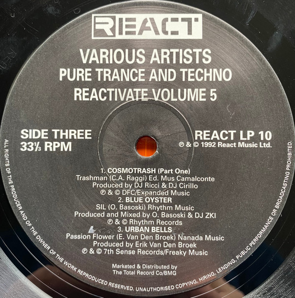 Various - Reactivate Five - Pure Trance And Techno | React (REACT LP 010) - 6