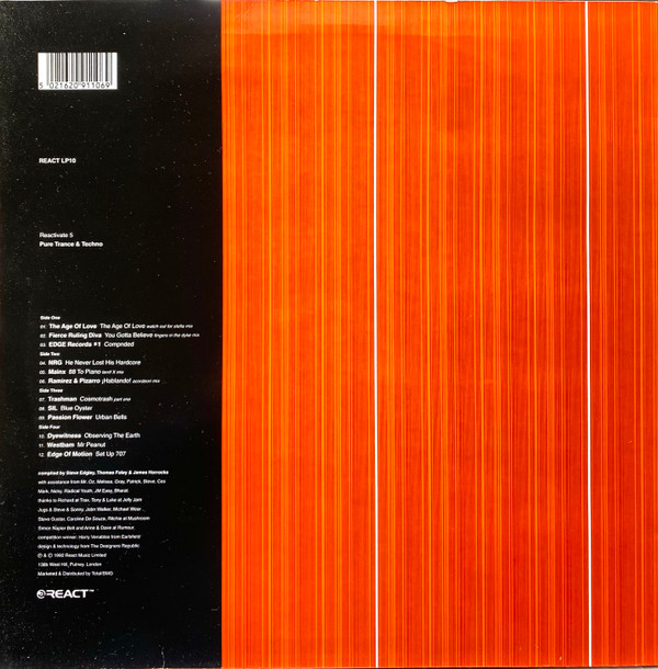 Various - Reactivate Five - Pure Trance And Techno | React (REACT LP 010) - 2