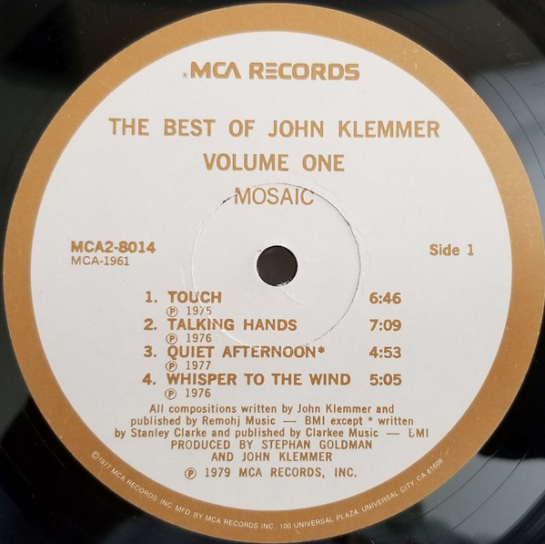 Mosaic - The Best Of John Klemmer Volume One