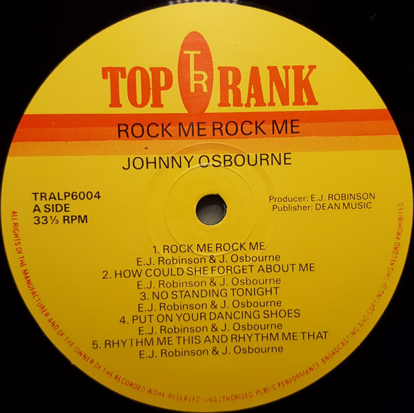 Johnny Osbourne - Rock Me Rock Me | Top Rank (TRALP 6004) - 3 Johnny Osbourne - Rock Me Rock Me | Top Rank (TRALP 6004) - 3