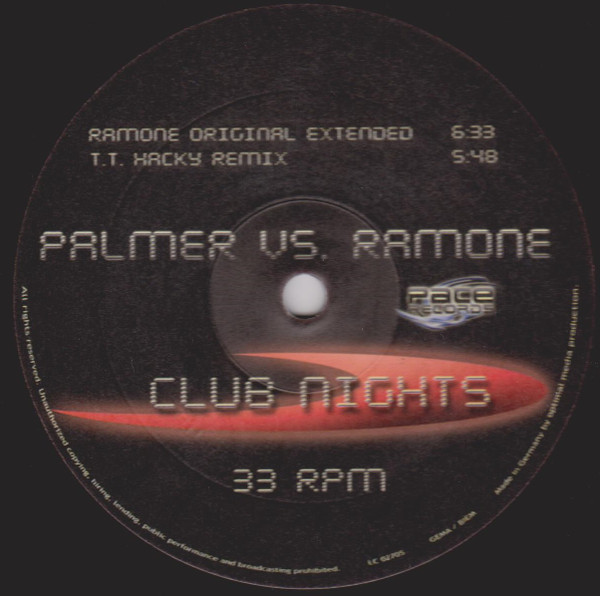 Arnold Palmer vs. Ramone - Club Nights | PACE Records (PACE 003) - main Arnold Palmer vs. Ramone - Club Nights | PACE Records (PACE 003) - main