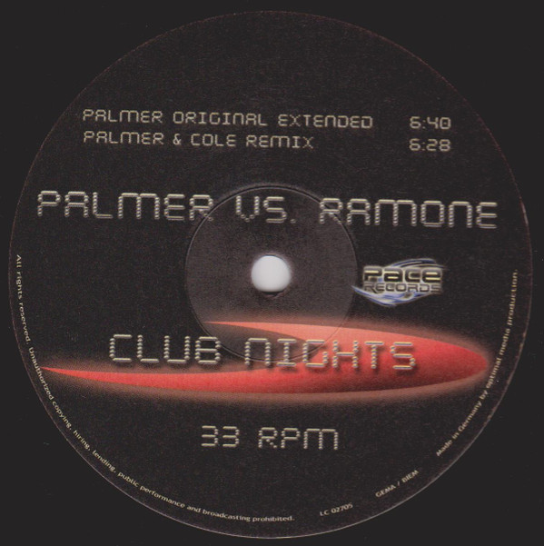 Arnold Palmer vs. Ramone - Club Nights | PACE Records (PACE 003) - 2 Arnold Palmer vs. Ramone - Club Nights | PACE Records (PACE 003) - 2
