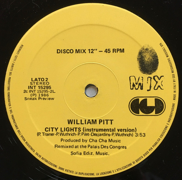 William Pitt - City Lights | CGD (INT 15295) - 4