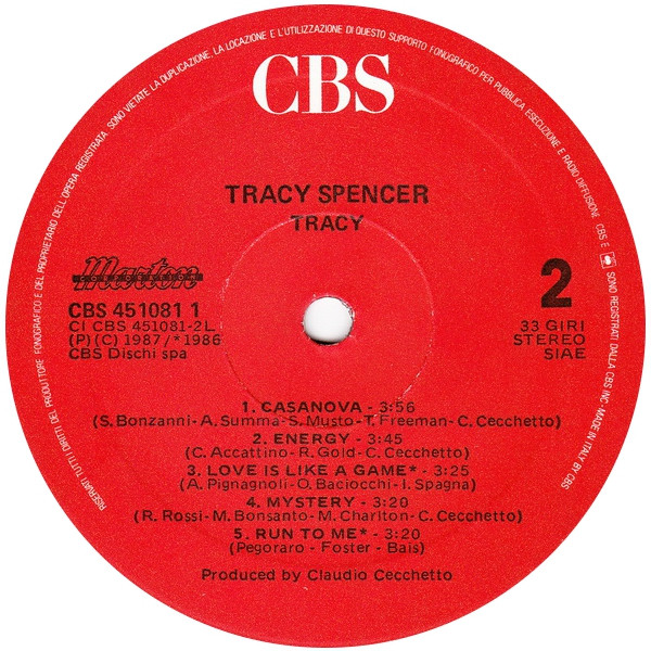 Tracy Spencer - Tracy | CBS (CBS 451081 1) - 4