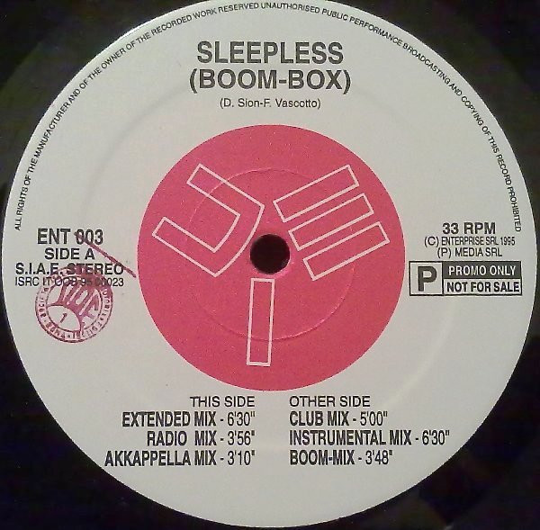 Boom-Box - Sleepless | Enterprise Records (ENT 003)