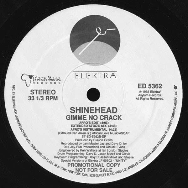 Shinehead - Gimme No Crack | Elektra (ED 5362) - 2 Shinehead - Gimme No Crack | Elektra (ED 5362) - 2
