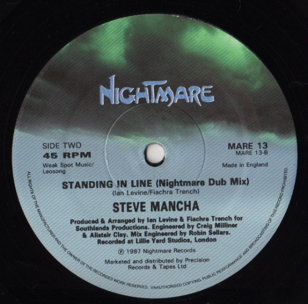 Steve Mancha - Standing In Line | Nightmare Records (MARE  13) - 3