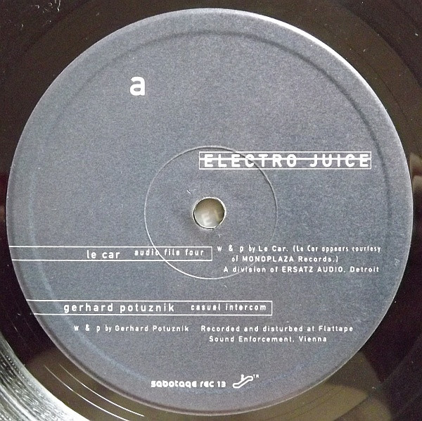 Various - Electro Juice | Sabotage Recordings (Sabotage Rec 13)
