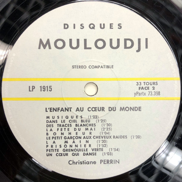 Christiane Perrin - L'enfant Au Cœur Du Monde (Poèmes D'enfants) | Disques Mouloudji (LP 1915) - 4