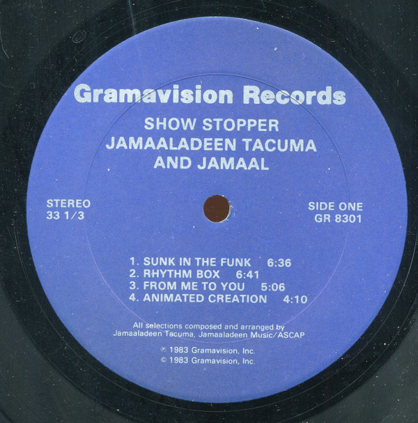 Jamaaladeen Tacuma - Show Stopper | Gramavision (GR 8301) - 3