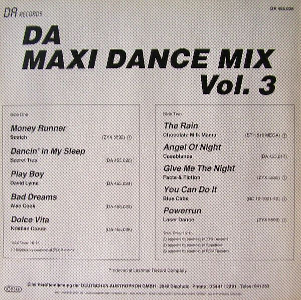Various - DA Maxi-Dance-Mix Vol. 3 | DA Records (DA 455.028) - 2 Various - DA Maxi-Dance-Mix Vol. 3 | DA Records (DA 455.028) - 2