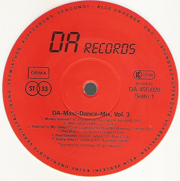 Various - DA Maxi-Dance-Mix Vol. 3 | DA Records (DA 455.028) - 3 Various - DA Maxi-Dance-Mix Vol. 3 | DA Records (DA 455.028) - 3
