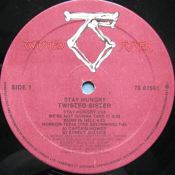 Twisted Sister - Stay Hungry | Atlantic (78 01561) - 3