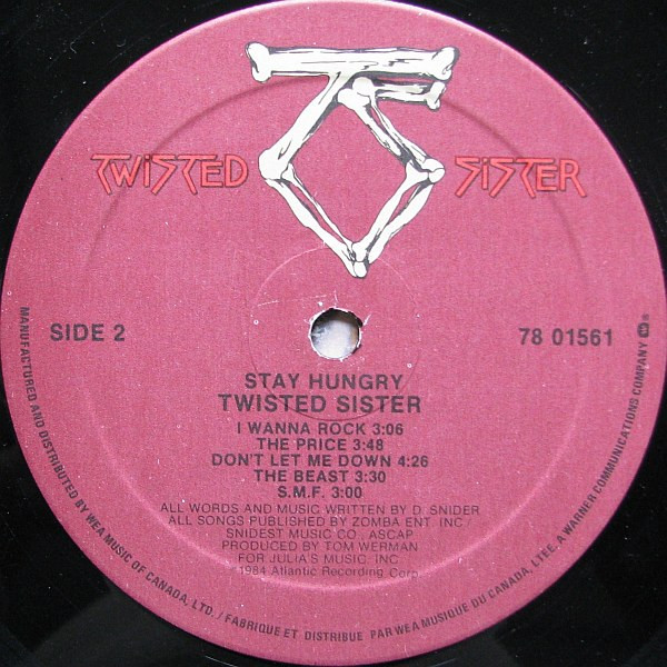 Twisted Sister - Stay Hungry | Atlantic (78 01561) - 4