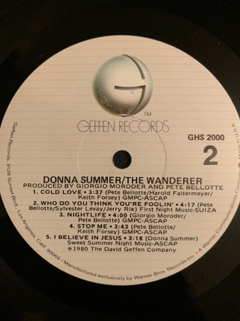 Donna Summer - The Wanderer | Geffen Records (GHS 2000) - 4 Donna Summer - The Wanderer | Geffen Records (GHS 2000) - 4