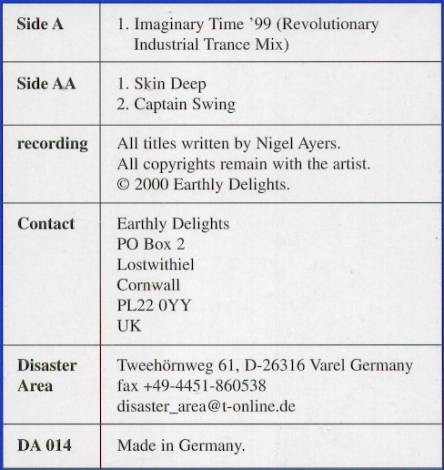 Nocturnal Emissions - Imaginary Time | Disaster Area (DA 014) - 2 Nocturnal Emissions - Imaginary Time | Disaster Area (DA 014) - 2