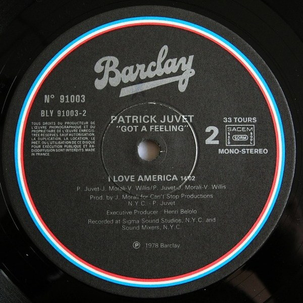 Patrick Juvet - Got A Feeling - I Love America | Barclay (91003) - 4