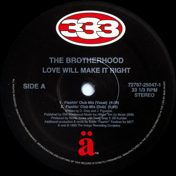 The Brotherhood - Love Will Make It Right | ä (72787-25047-1) - 2