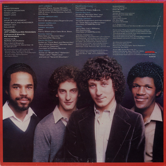 Jeff Lorber Fusion - Galaxian | Arista (AL8-8119) - 2