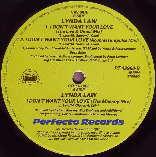 Lynda Law - I Don't Want Your Love (Remixes) | Perfecto (PT 43960) - 3