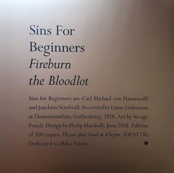 Sins For Beginners - Fireburn The Bloodlot | iDEAL Recordings (iDEAL176) - 2