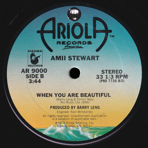 Amii Stewart - Knock On Wood | Ariola Records America (AR 9000) - 2