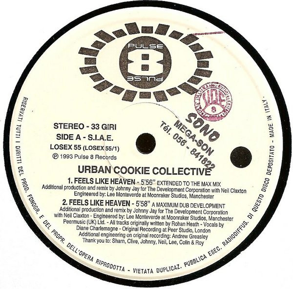 Urban Cookie Collective - Feels Like Heaven | Pulse-8 Records (LOSEX 55) - 2 Urban Cookie Collective - Feels Like Heaven | Pulse-8 Records (LOSEX 55) - 2