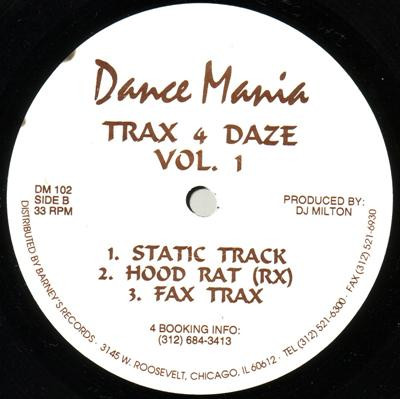 DJ Milton - Trax 4 Daze Vol. 1 | Dance Mania (DM 102) - 2