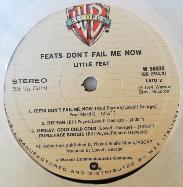 Little Feat - Feats Don't Fail Me Now | Warner Bros. Records (W 56030) - 3