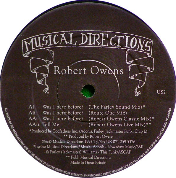 Robert Owens - Was I Here Before? | U-Star Records (US2)