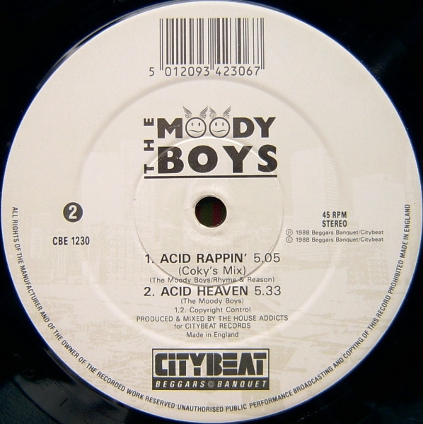 The Moody Boys - Acid Rappin / Acid Heaven | City Beat (CBE 1230) - 4