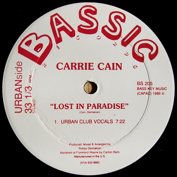 Carrie Cain - Lost In Paradise | Bassic Records (BS 205) - main