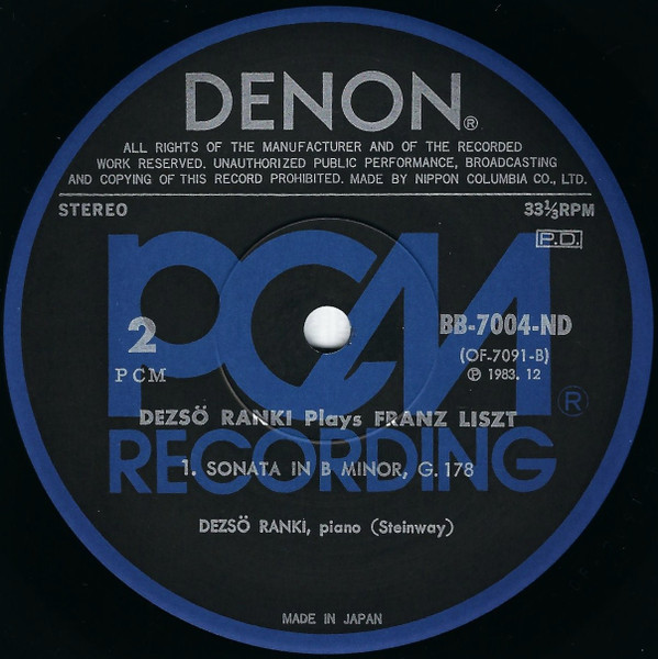 Dezső Ranki Plays Franz Liszt