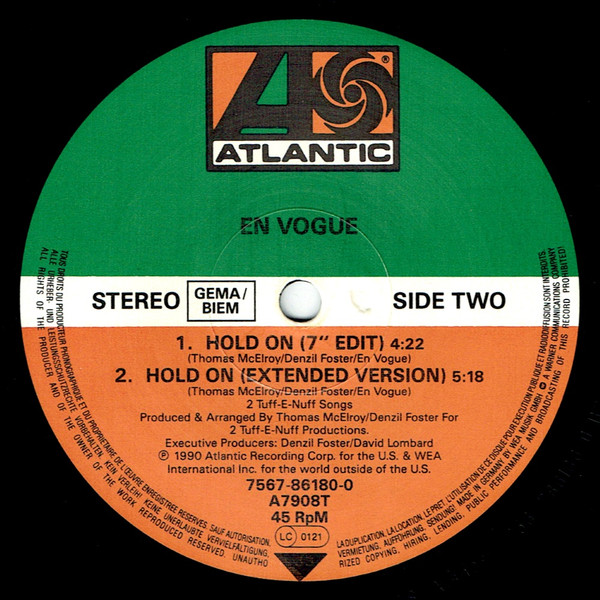 En Vogue - Hold On | Atlantic (7567-86180-0) - 4