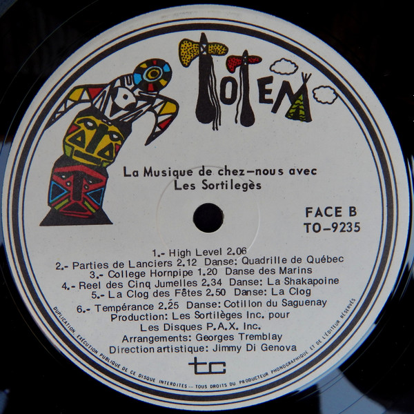 Les Sortilèges - La Musique De Chez-Nous Avec Les Sortilèges | Totem (TO-9235) - 4