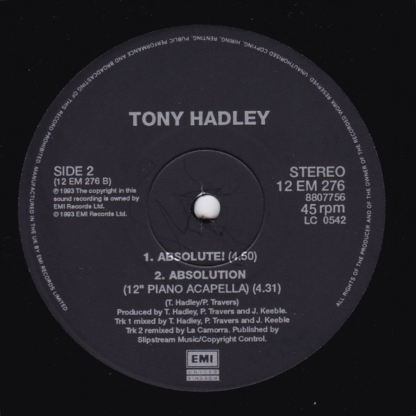 Tony Hadley - Absolution | EMI United Kingdom (12EM 276) - 4