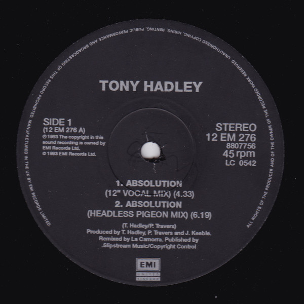 Tony Hadley - Absolution | EMI United Kingdom (12EM 276) - 3