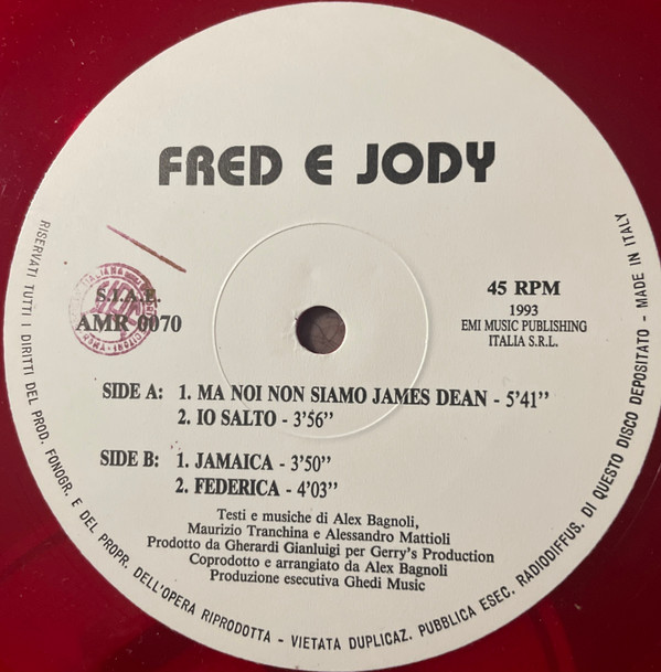 Fred E Jody - Ma Noi Non Siamo James Dean | American Records (AMR 0070) - 2