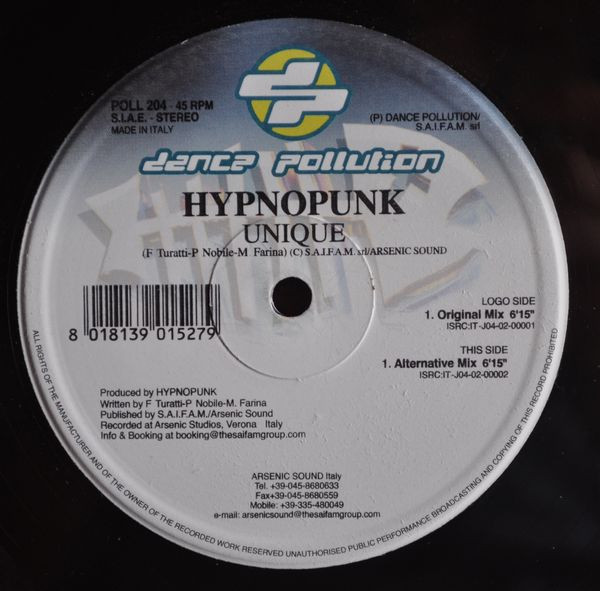 Hypnopunk - Unique | Dance Pollution (POLL 204) - main